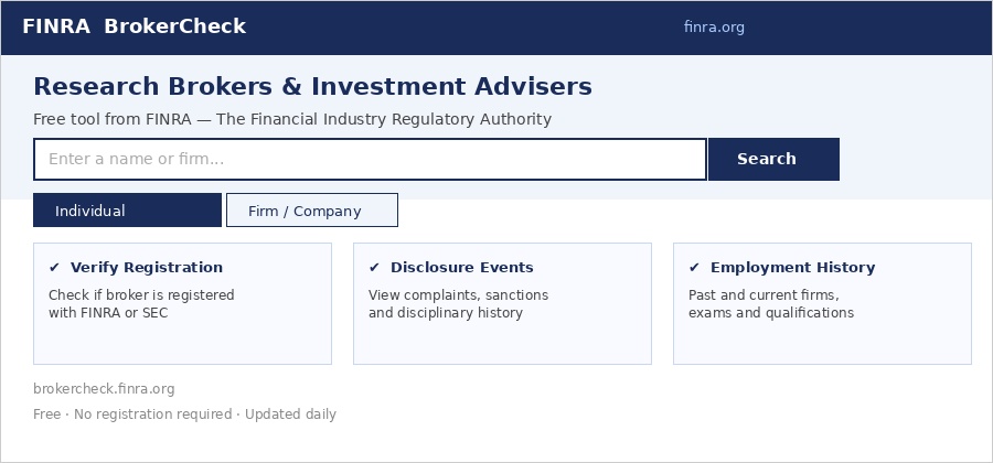 Пошаговое руководство по проверке брокера через FINRA. Работа с BrokerCheck