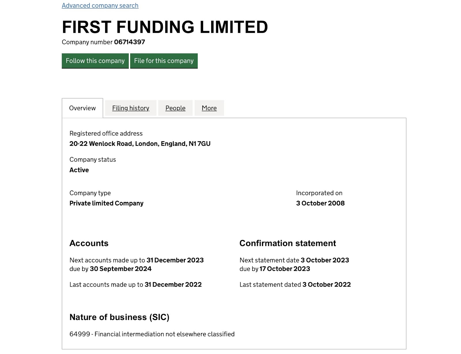 First Funding Limited