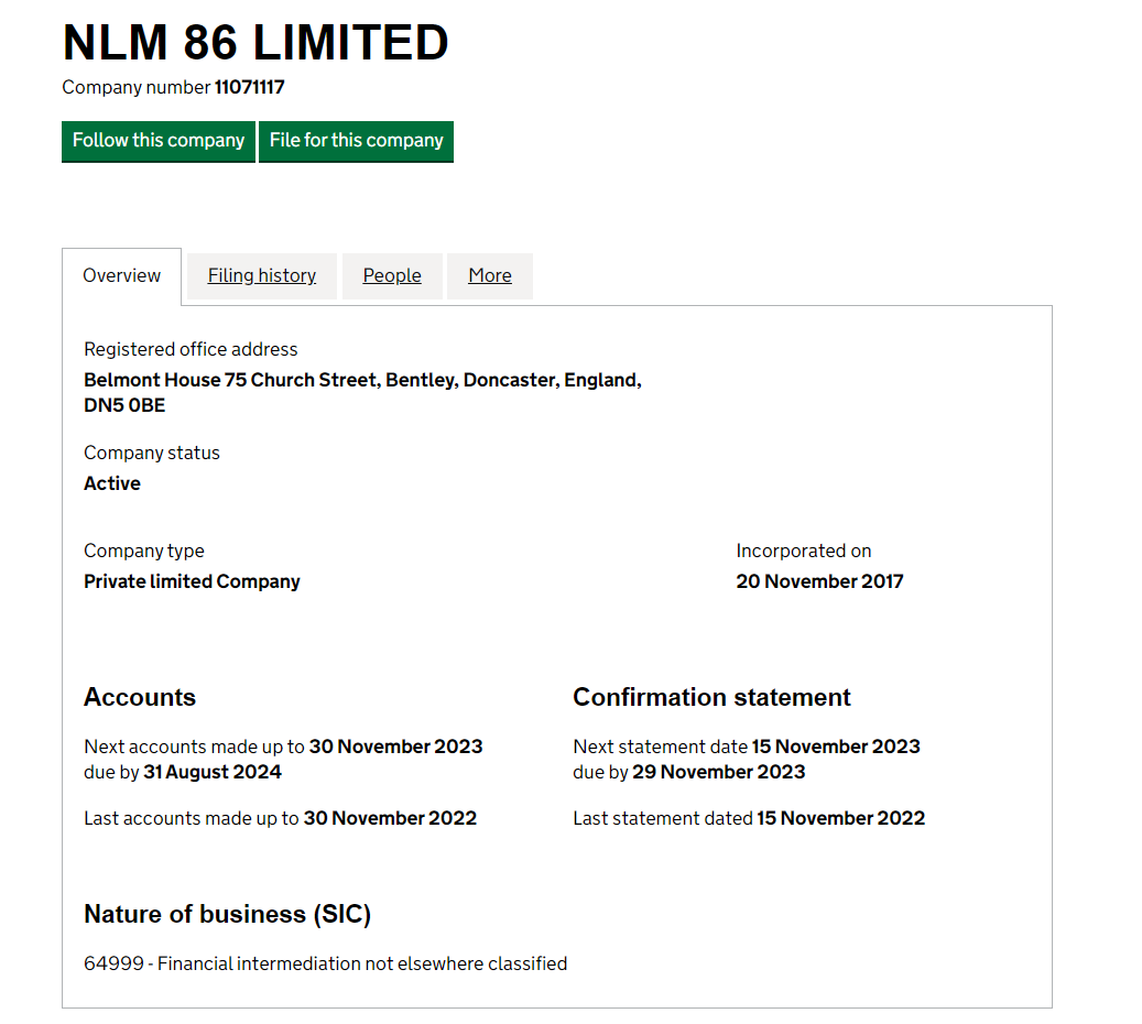 NLM 86 Limited: отзывы клиентов о компании в 2023 году