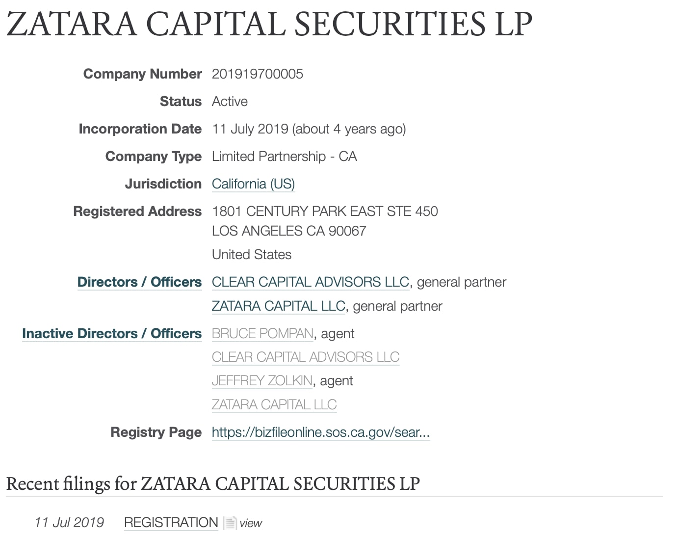 ZATARA CAPITAL SECURITIES