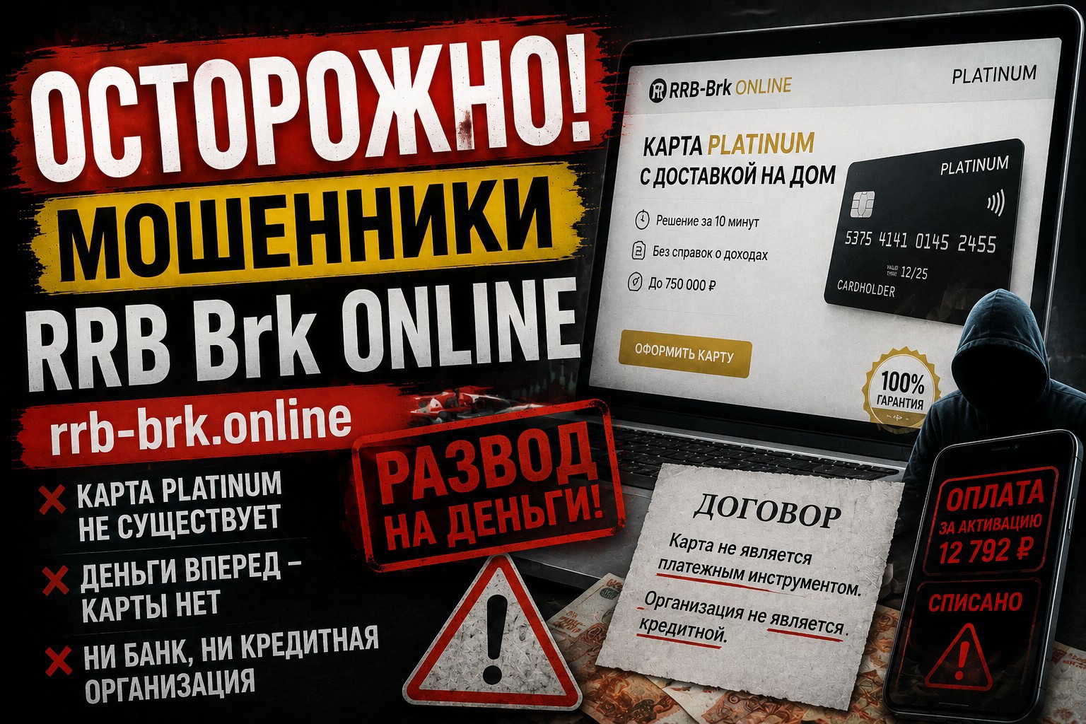Rrb Brk Online (rrb-brk.online) — разоблачение мошеннического сайта с картой Platinum