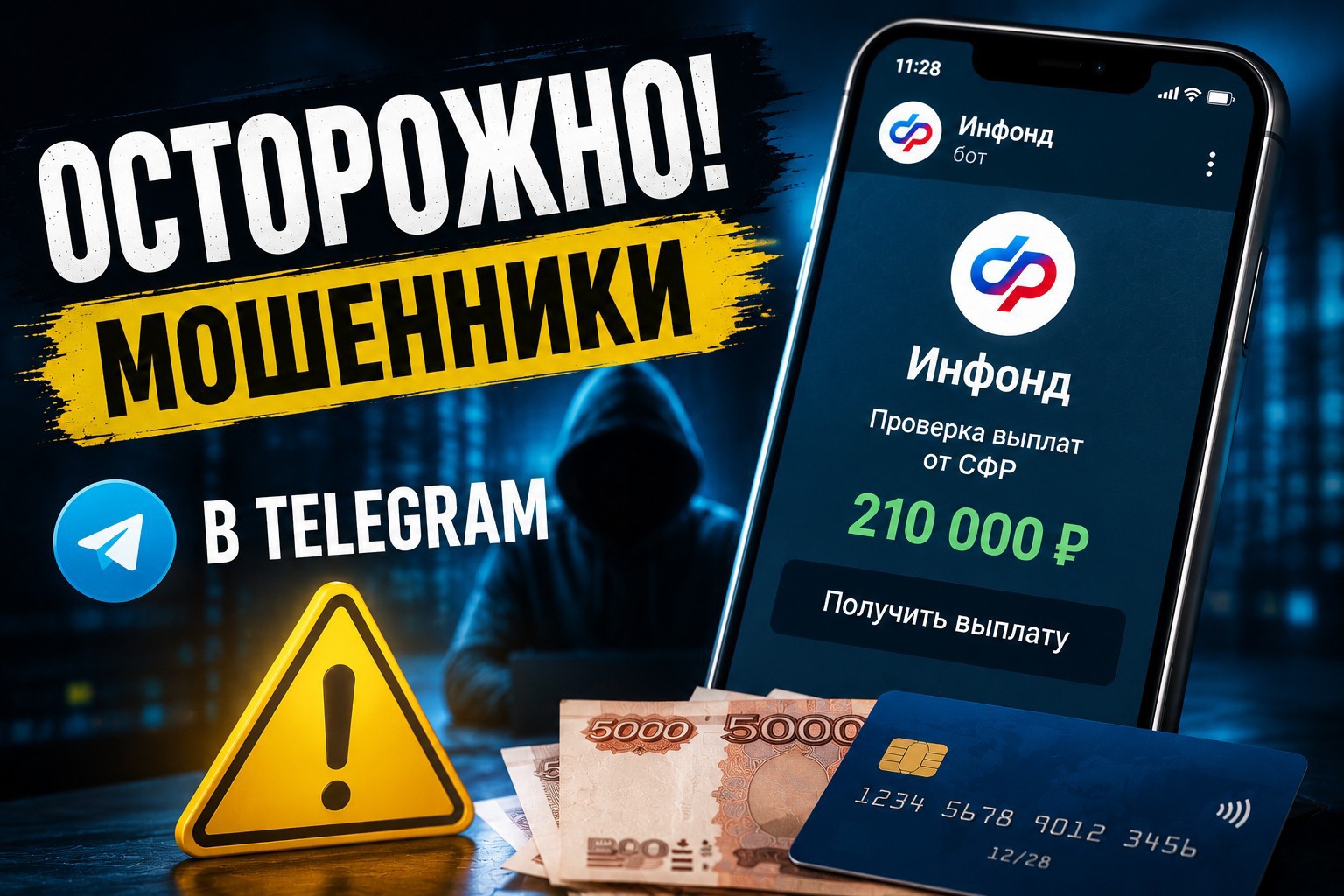 Инфонд (@tvoinfondibot) — разоблачение мошеннического телеграм-бота с поддельными кредитными картами