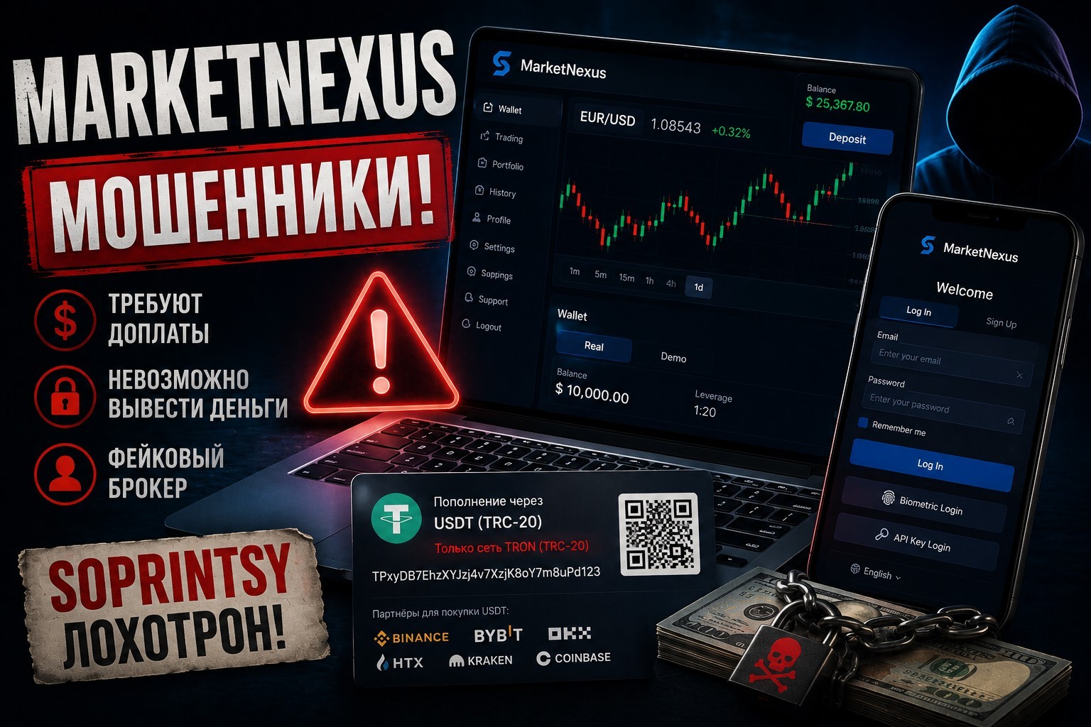 MarketNexus — разоблачение шаблонного мошеннического терминала